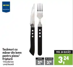 Metro Metro Professional tacâmuri cu mânere din lemn pentru pizza/friptură Ofertă