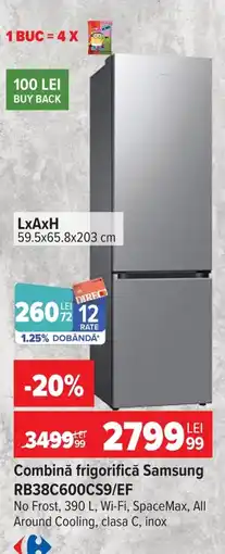 Carrefour Samsung combină frigorifică Ofertă