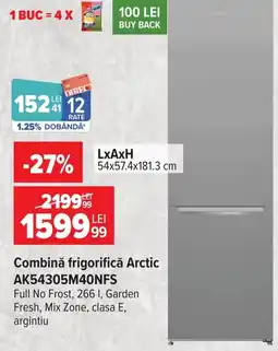 Carrefour Arctic combină frigorifică Ofertă