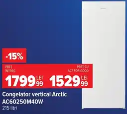 Carrefour Arctic congelator vertical Ofertă