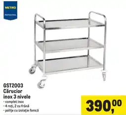 Metro Metro Professional Cărucior inox 3 nivele Ofertă