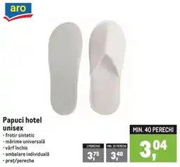 Metro Aro papuci hotel unisex Ofertă