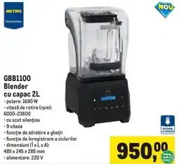 Metro Metro Professional Blender cu capac 2L Ofertă