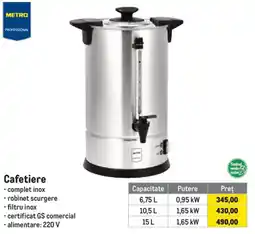 Metro Metro profesional cafetiere Ofertă
