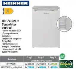 Metro Heinner congelator vertical hff-v102e++ Ofertă