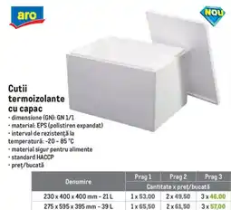 Metro Aro cutii termoizolante cu capac Ofertă