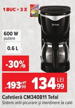 Carrefour Tefal cafetieră Ofertă