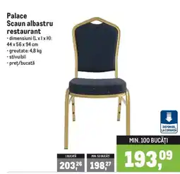 Metro Palace Scaun albastru restaurant Ofertă