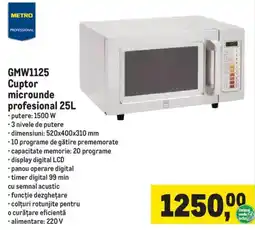 Metro Metro Professional Cuptor microunde profesional 25L Ofertă