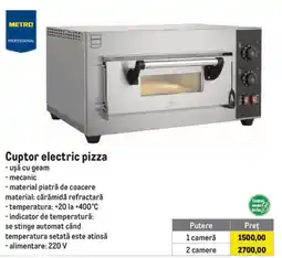 Metro Metro Professional Cuptor electric pizza Ofertă