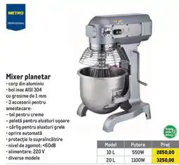 Metro Metro professional mixer planetar Ofertă