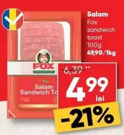 PROFI Fox salam sandwich toast Ofertă