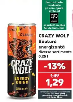 Kaufland Crazy Wolf băutură energizantă Ofertă