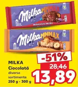 Kaufland Milka Ciocolată diverse sortimente Ofertă