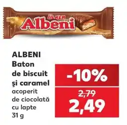 Kaufland Albeni baton de biscuit și caramel Ofertă