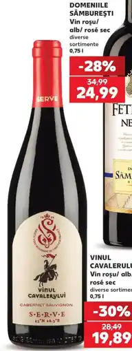 Kaufland Vinul Cavalerului Vin rosu/alb/ Rose sec Ofertă