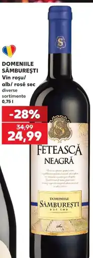 Kaufland Domeniile Sâmburești Vin rosu/alb/rose sec Ofertă