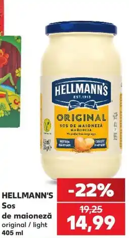 Kaufland Hellmann's sos de maioneză original / light Ofertă