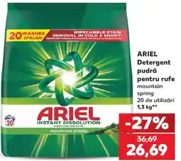 Kaufland Ariel detergent pudră pentru rufe mountain spring Ofertă