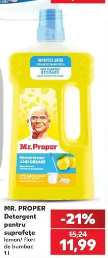 Kaufland Mr. Proper Detergent pentru suprafețe lemon/ flori de bumbac Ofertă