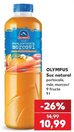Kaufland Olympus suc natural portocale măr morcov Ofertă
