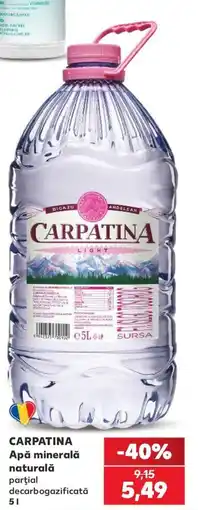 Kaufland Carpatina Apă minerală naturală Ofertă