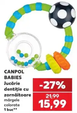 Kaufland Canpol Babies Jucărie dentiție cu zornăitoare mărgele colorate Ofertă