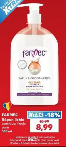 Kaufland Farmec săpun lichid sensitive Ofertă