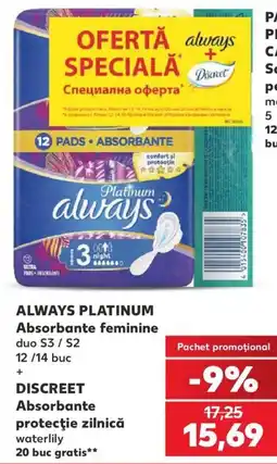 Kaufland Always Platinum absorbante feminine Ofertă