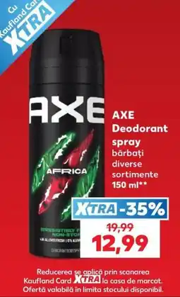 Kaufland axe deodorant spray bărbați Ofertă