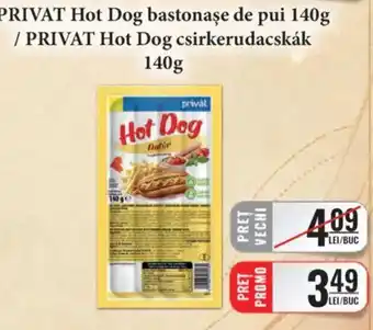 Privat hot dog bastonașe de pui