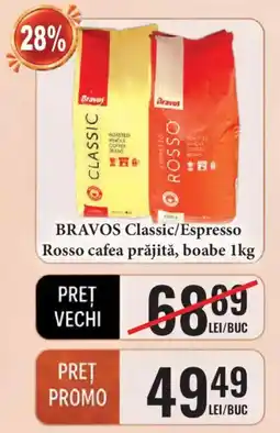 CBA Bravos classic/espresso rosso cafea prăjită Ofertă