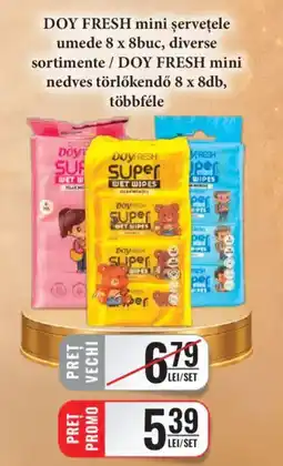CBA Doy fresh mini șervețele umede Ofertă