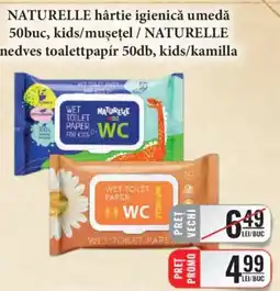 CBA Naturelle hârtie igienică umedă kids/mușețel Ofertă