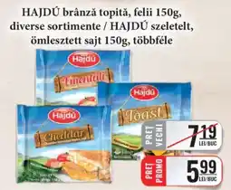 CBA Hajdú brânză topită, felii Ofertă