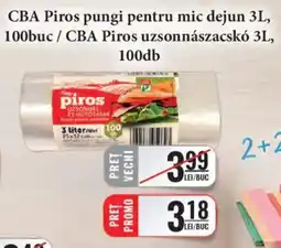 CBA CBA Piros pungi pentru mic dejun Ofertă