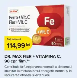 Dr.Max Dr.Max fier + vitamina c Ofertă