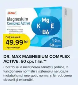 Dr.Max Dr Max magnesium complex active Ofertă