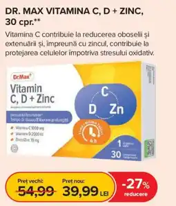 Dr.Max Dr.Max vitamina c, d + zinc Ofertă