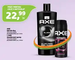La Doi Pasi Axe gel de duș + axe deodorant spray Ofertă