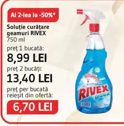 Supeco Rivex soluție curățare geamuri Ofertă