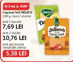 Supeco Delaco cașcaval felii Ofertă