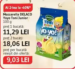 Supeco Delaco mozzarella yo yo toni junior Ofertă