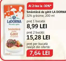 Supeco LaDorna Smântână pentru Gătit Ofertă