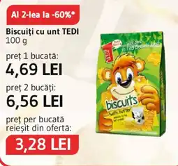 Supeco Tedi biscuiti cu unt Ofertă