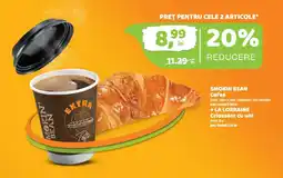 La Doi Pasi Smokin' Bean Cofe + La Lorraine Croissant cu unt Ofertă