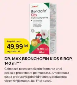 Dr.Max Dr. Max bronchofin kids sirop Ofertă