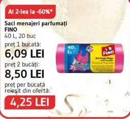 Supeco Fino saci menajeri parfumati Ofertă