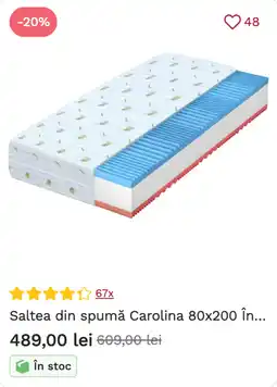 Favi Carolina saltea din spumă Ofertă