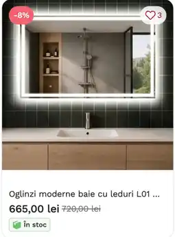Favi Oglinzi moderne baie cu leduri L01 Ofertă